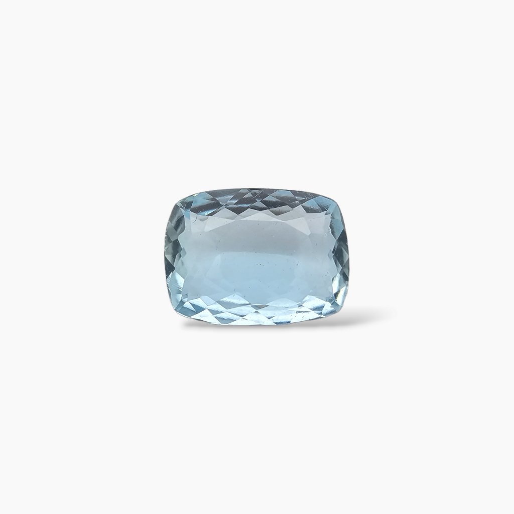 Natural Aquamarine Stone 2.6 Carats Cushion Shape 11 x 8 mm