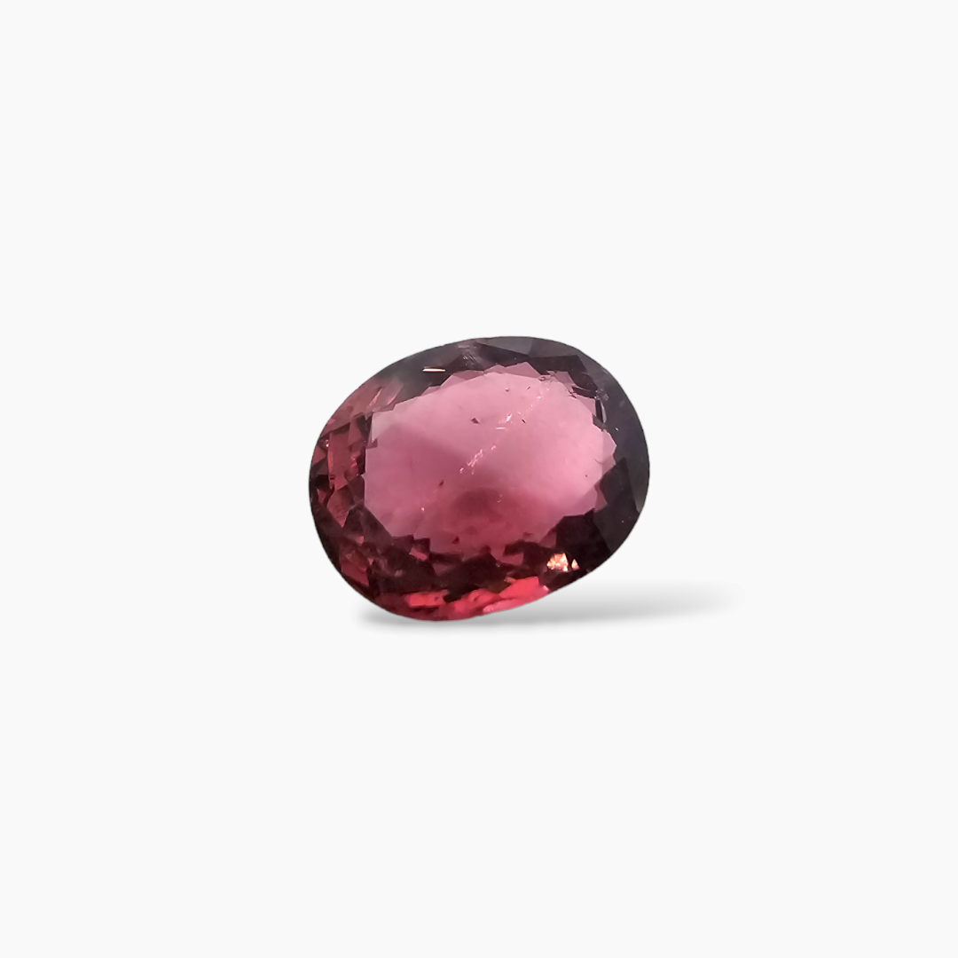 loose Natural Pink Tourmaline Stone 8.04 Carats Oval Shape (15.12 x 11.84 x 6.38 mm)