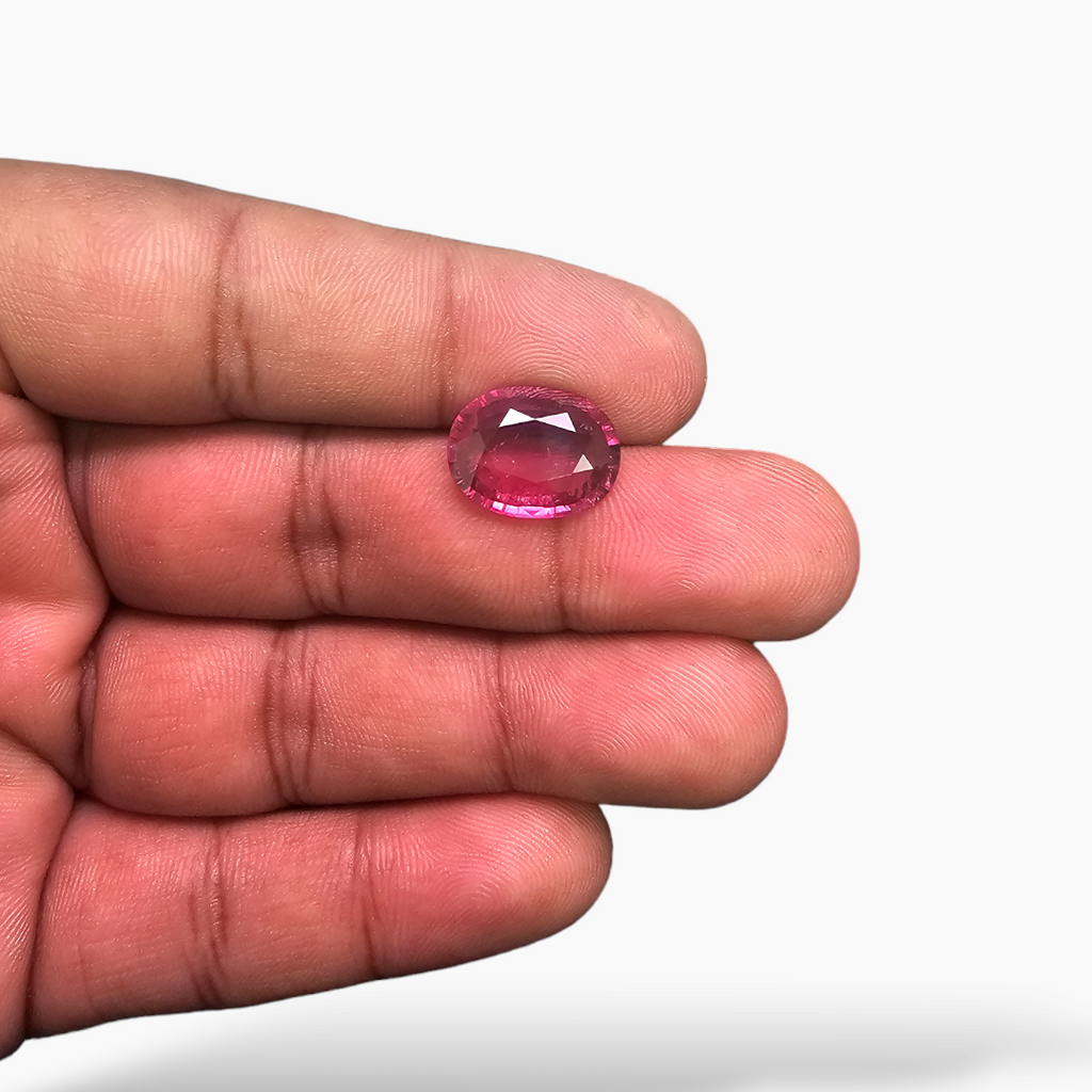 Natural Pink Tourmaline Stone 4.90 Carats Oval Shape (14.1 x 10.9  mm)