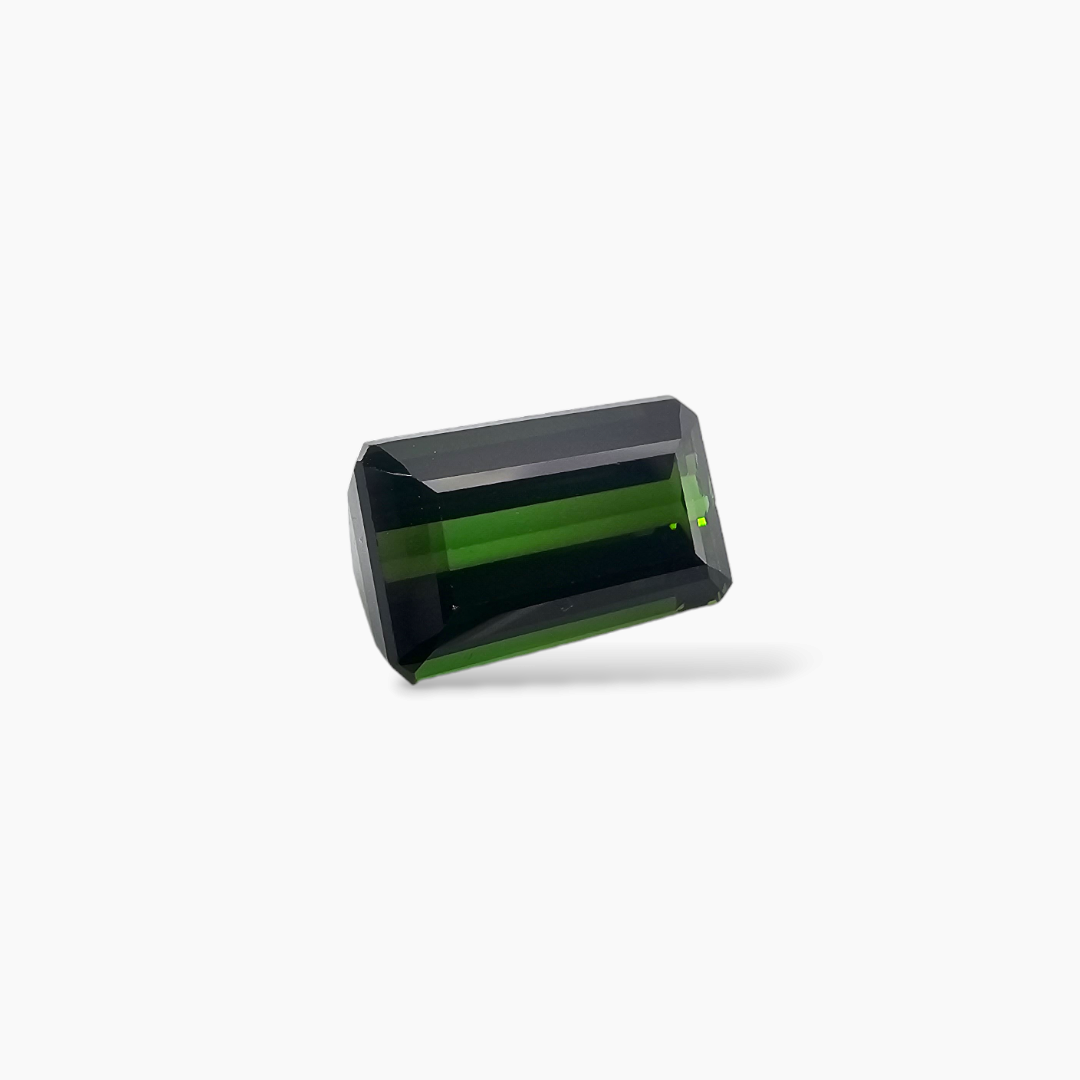 shop Natural Green Tourmaline Stone 7.36 Carats Emerald Cut (14.3 x 8.7 mm) 