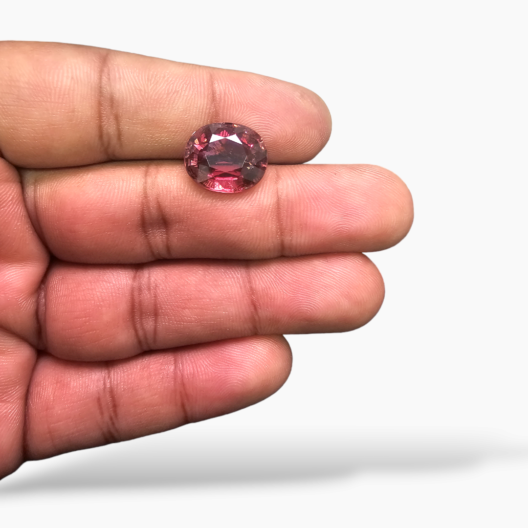 Natural Pink Tourmaline Stone 8.36 Carats Oval Shape (14 x 12  mm)
