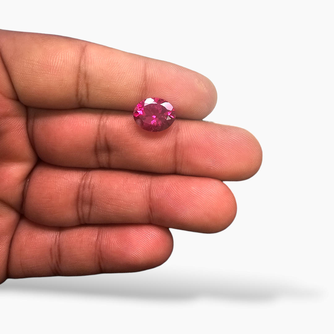 Natural Pink Rubellite Tourmaline Stone 3.97 Carats Oval Shape (11.8 x 9.8  mm)Natural Pink Rubellite Tourmaline Stone 3.97 Carats Oval Shape (11.8 x 9.8  mm)