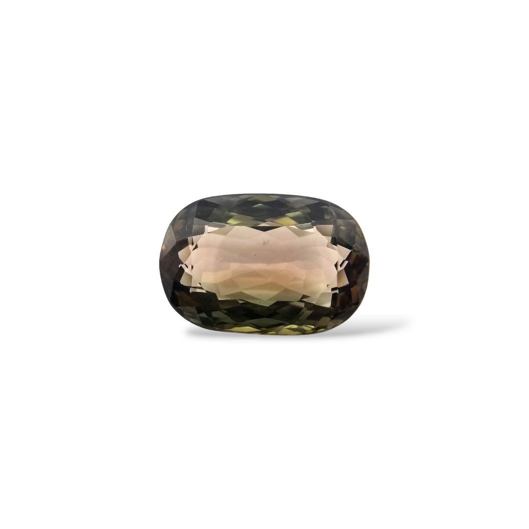 Natural Bi Color Tourmaline Stone 8.14 Carats Cushion Cut (15 x 10 mm)