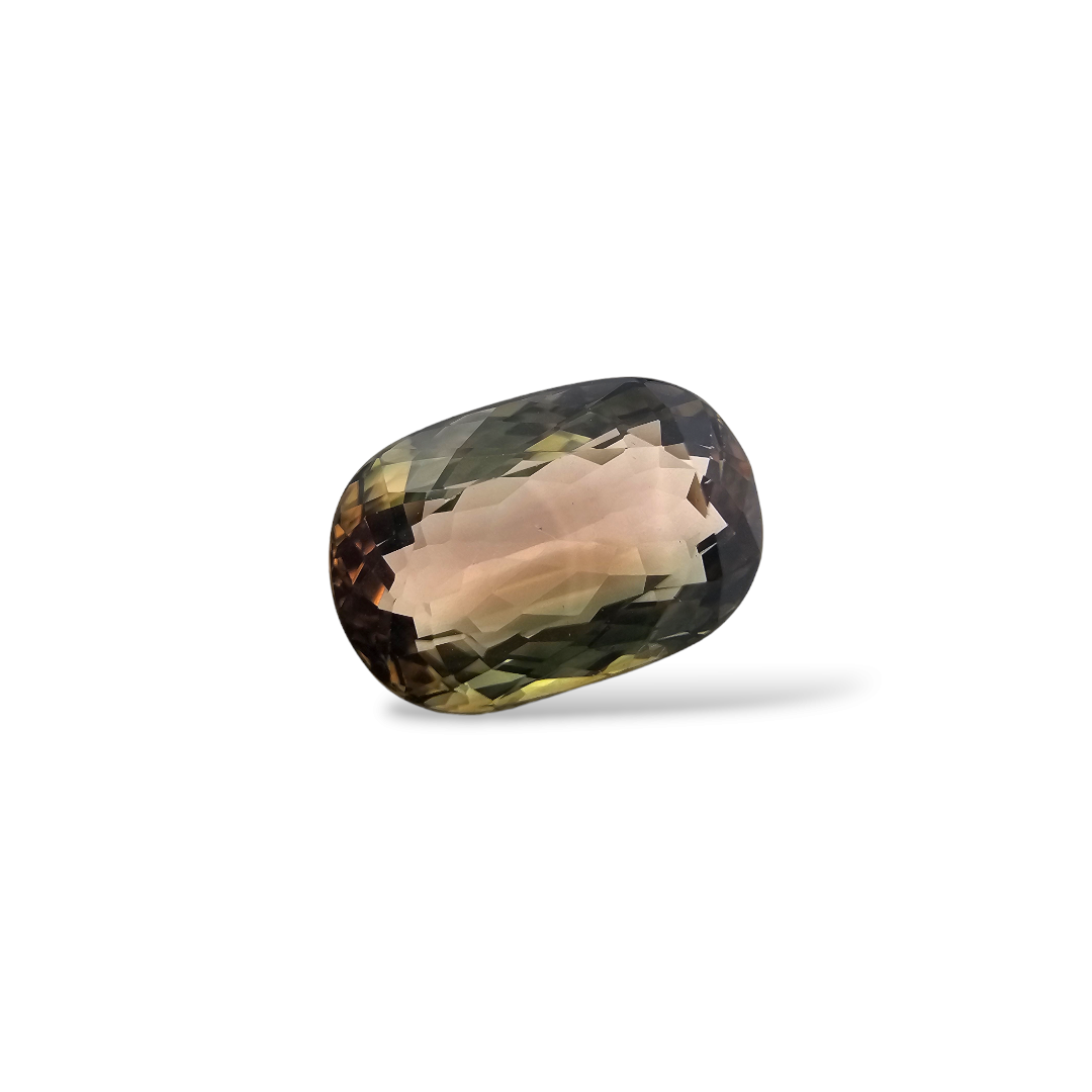 shop Natural Bi Color Tourmaline Stone 8.14 Carats Cushion Cut (15 x 10 mm)