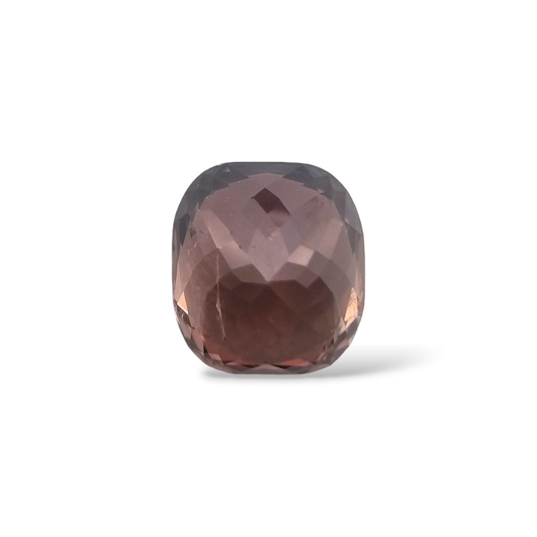 online Natural Brown Pink Tourmaline Stone 13.33 Carats Cushion Cut (14.2 x 13.1 mm)