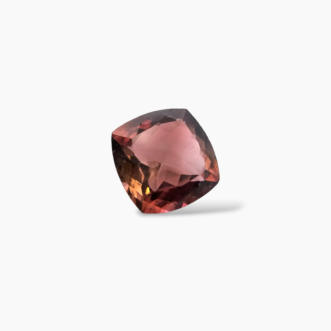 loose Natural Orange Tourmaline Stone 3.50 Carats Cushion Cut (10 x 9.8 mm)