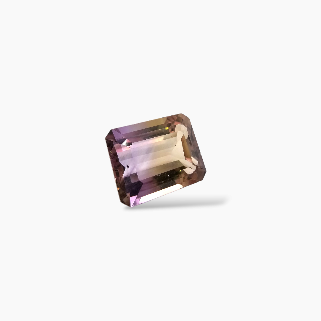 shop Natural Ametrine Stone 10.49 Carats Emerald Cut (14.3 x 11.4 mm)