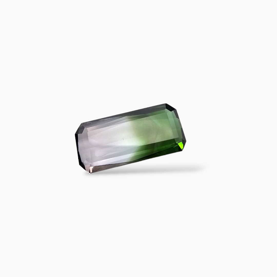 shop Natural Watermelon Tourmaline Stone 5.82 Carats Emerald Cut (16.3x7.9 mm) 