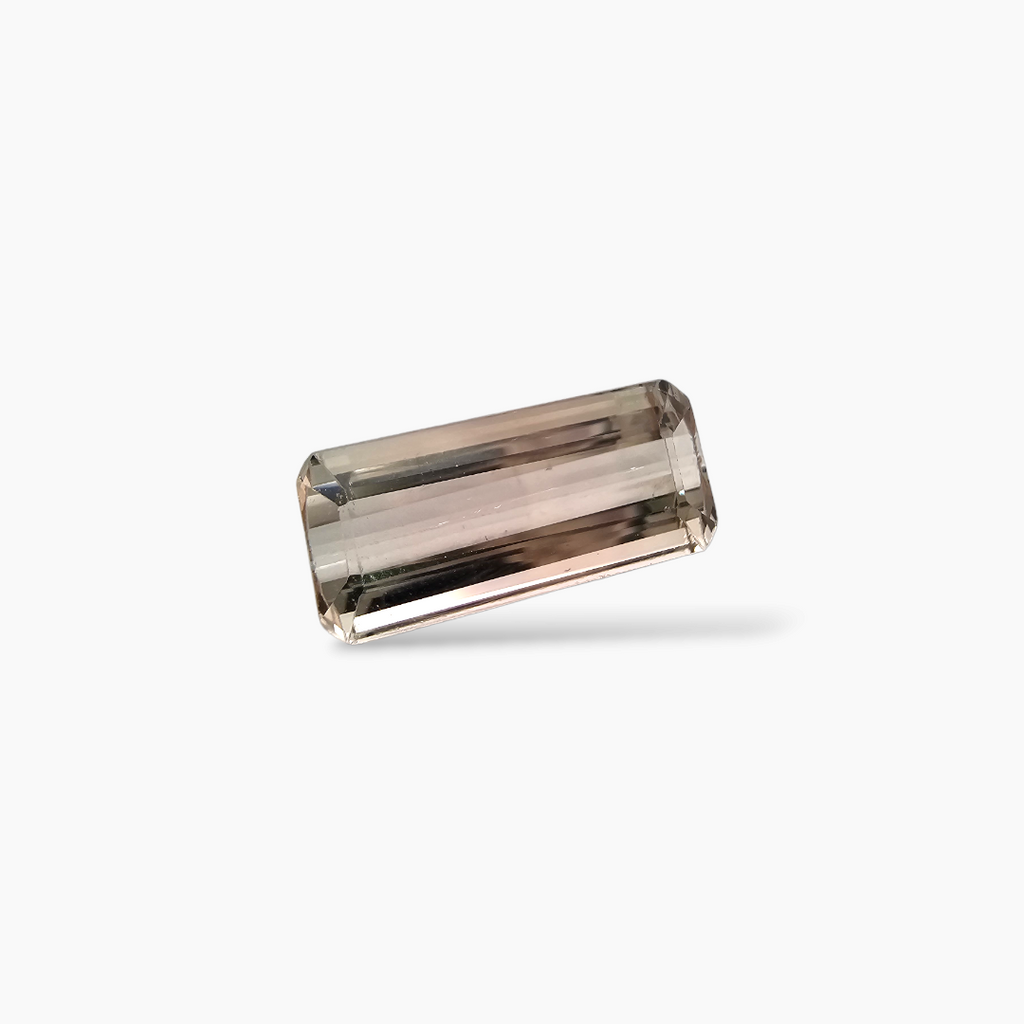 shop Natural Bi Color Tourmaline Stone 4.9 Carats Emerald Cut (14.7 x 6.8 mm)