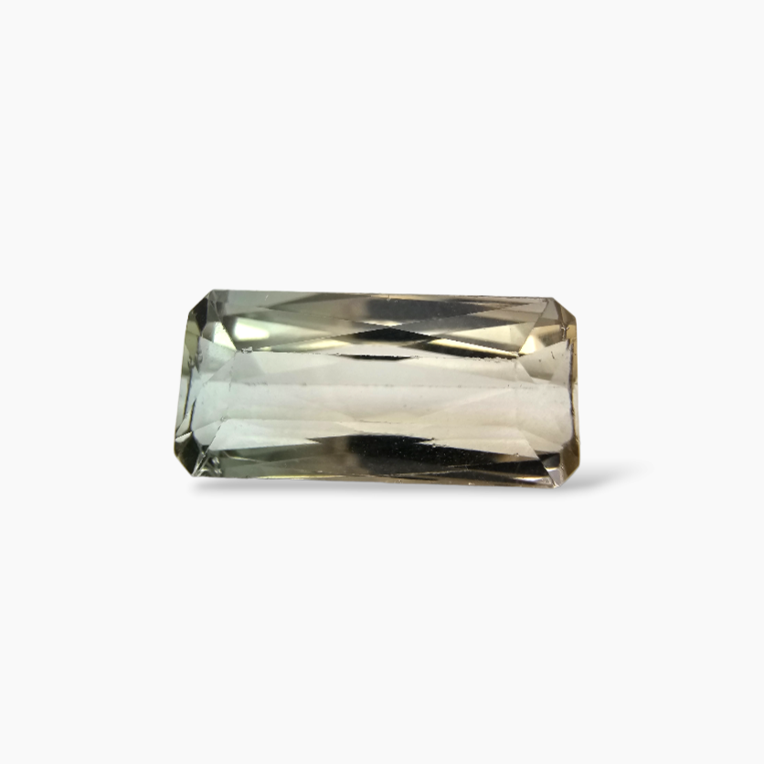 buy Natural Bi Color Tourmaline Stone 5.71 Carats Emerald Cut (15 x 7 mm)
