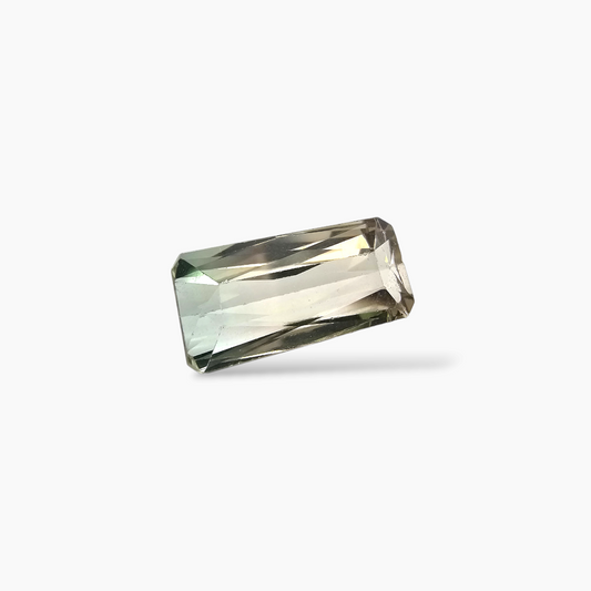 shop Natural Bi Color Tourmaline Stone 5.71 Carats Emerald Cut (15 x 7 mm)