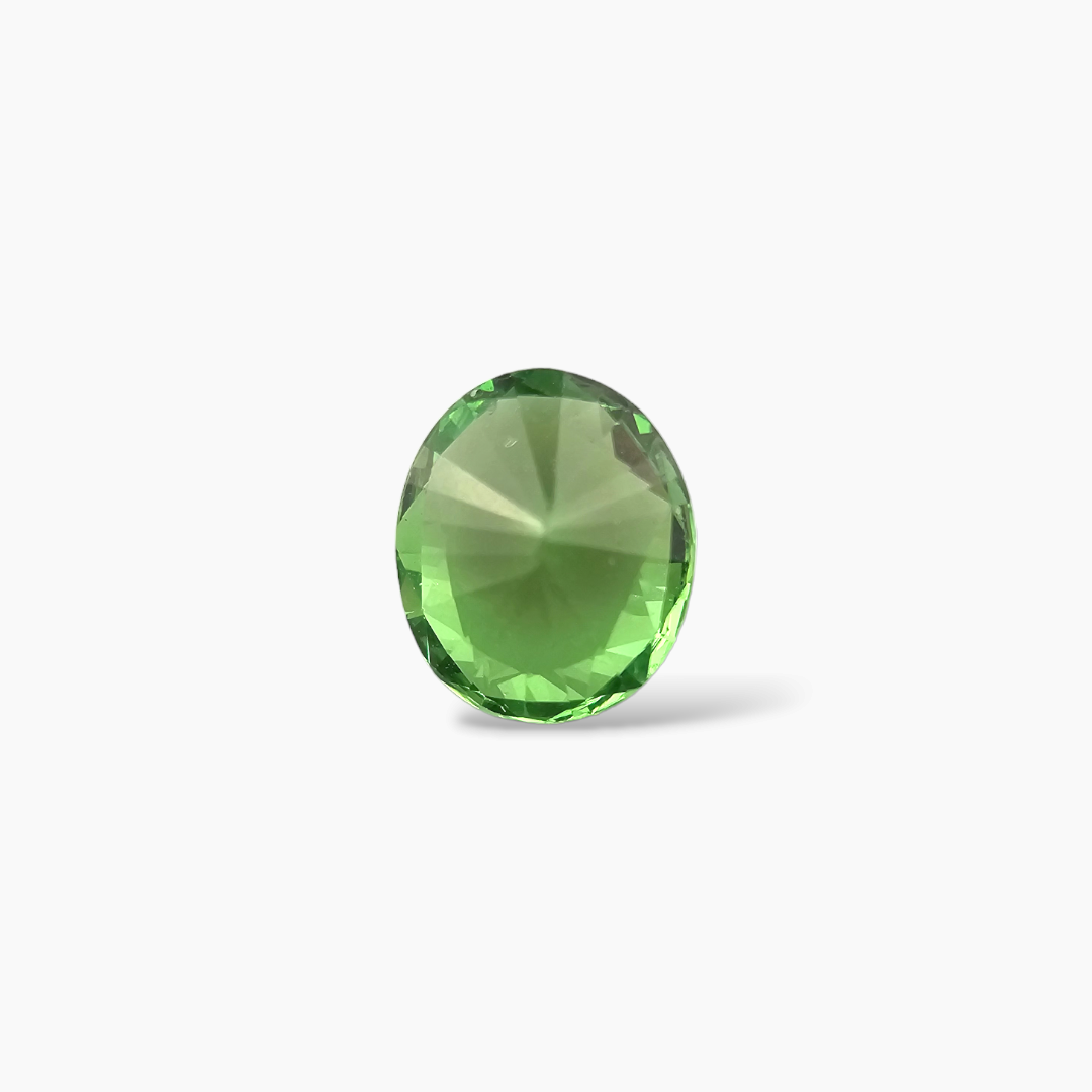 loose Natural Tsavorite Garnet Stone 1.24 Carats Oval Cut (7.5 x 6.5 mm)