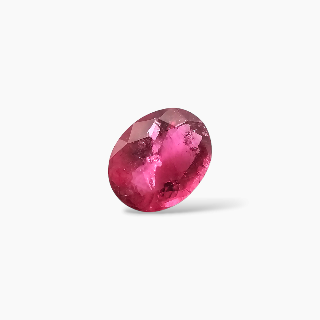 shop Natural Rubellite Tourmaline Stone 6.81 Carats Oval Cut (14 x 11 mm)