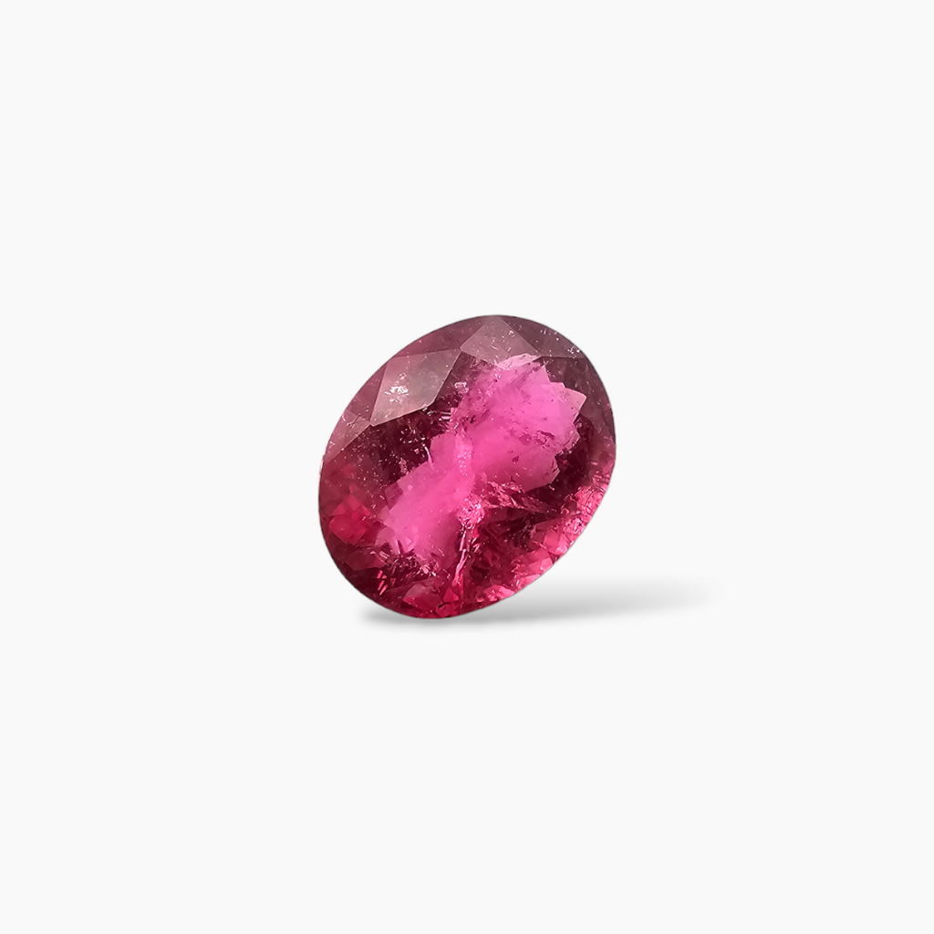 shop Natural Rubellite Tourmaline Stone 6.97 Carats Oval Cut (14 x 11 mm)