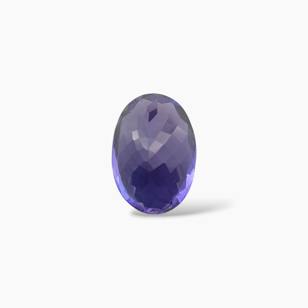 online Natural Blue Tanzanite Stone 8.37 Carats Oval Cut (15.18 x 10.73 x 7.18 mm)