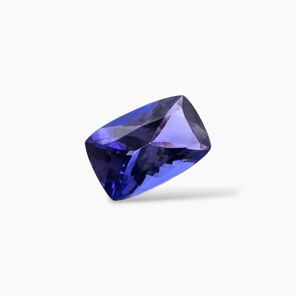 shop Natural Blue Tanzanite Stone 5.77 Carats Cushion Cut (13.2 x 8.6 mm)