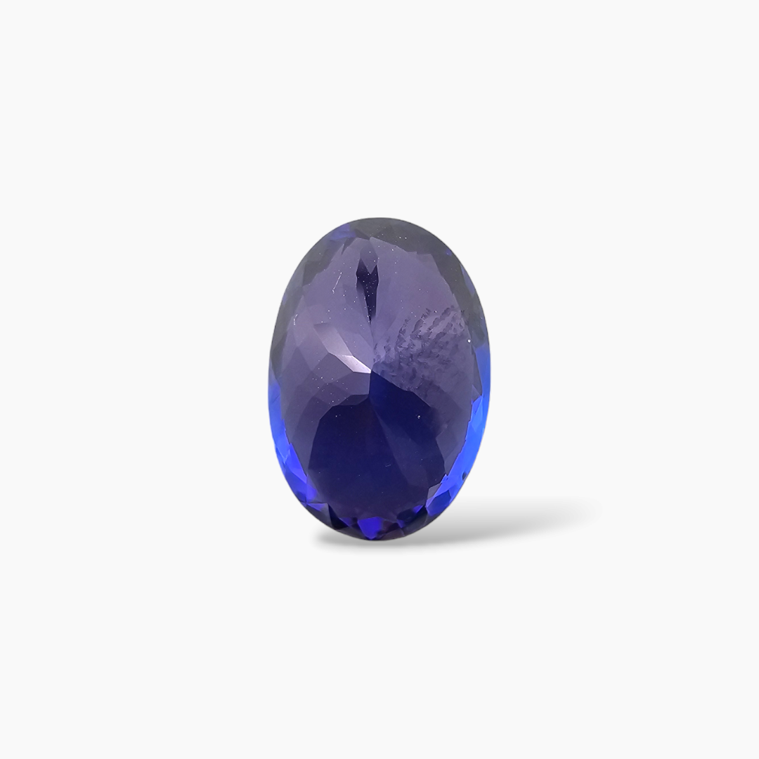 online Natural Blue Tanzanite Stone 7.18 Carats Oval Cut (14.3 x 9.8 mm) 