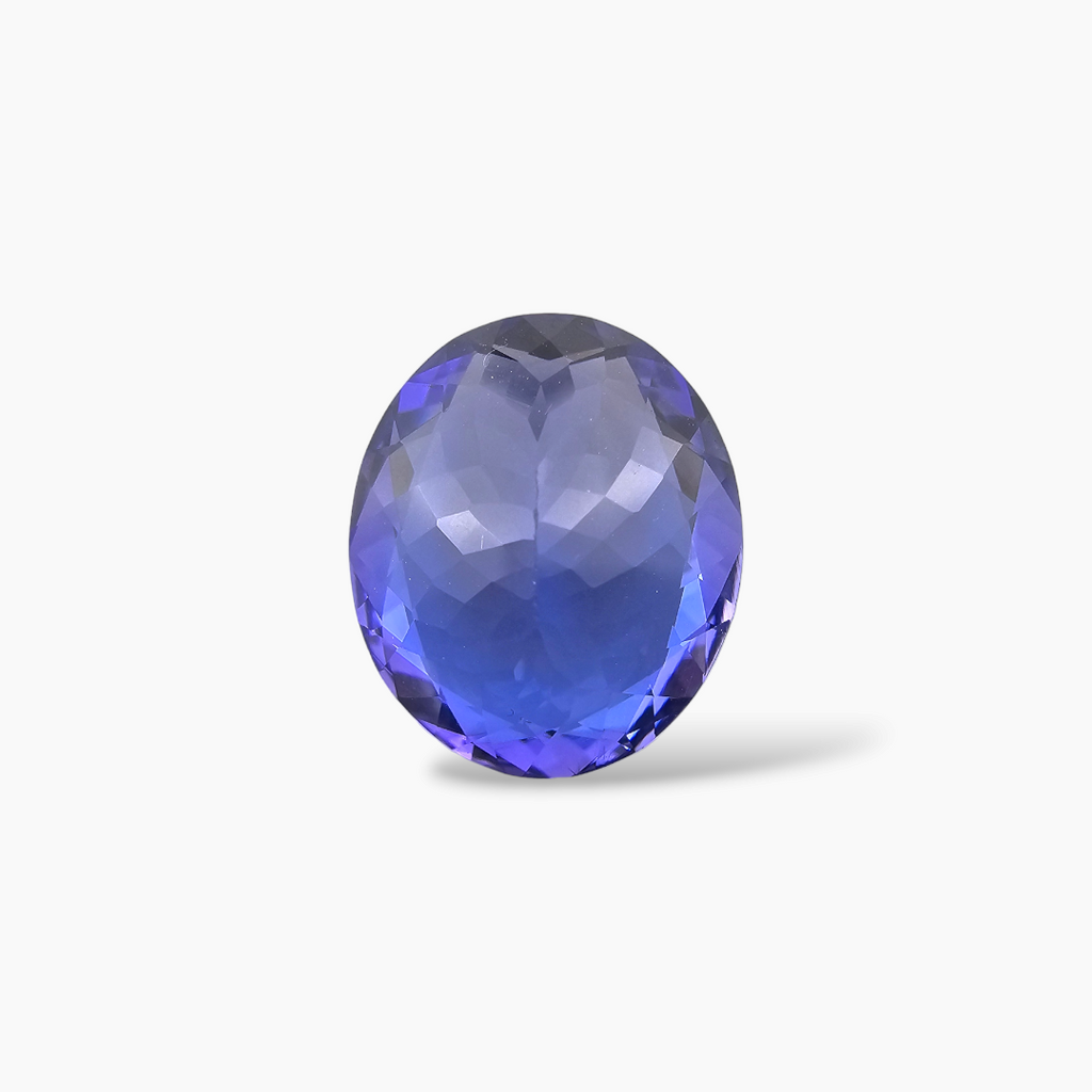 online Natural Blue Tanzanite Stone 11.34 Carats Oval Cut (15.7 x 13.3 mm) 