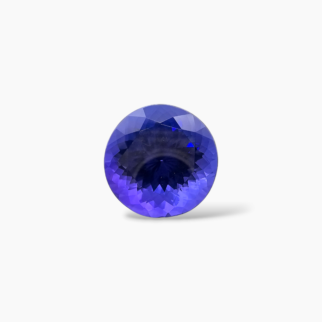 buy Natural Blue Tanzanite Stone 10.7 Carats Round Cut (13 mm)