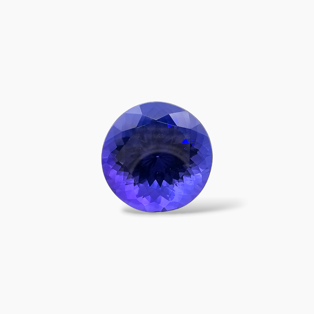 buy Natural Blue Tanzanite Stone 10.7 Carats Round Cut (13 mm)