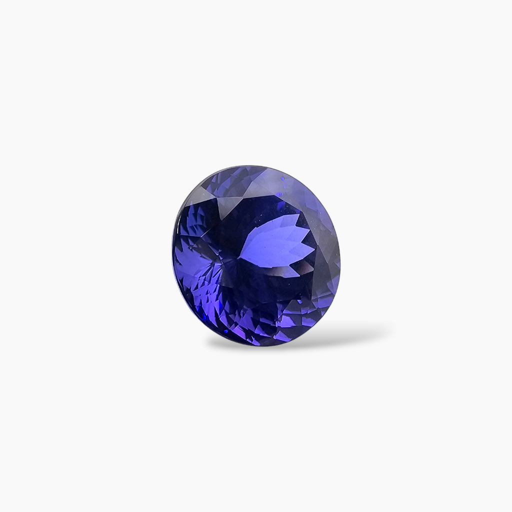 shop Natural Blue Tanzanite Stone 10.7 Carats Round Cut (13 mm)