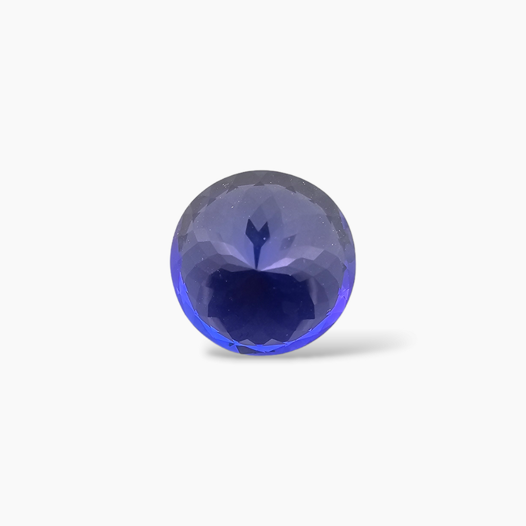 online Natural Blue Tanzanite Stone 10.7 Carats Round Cut (13 mm)