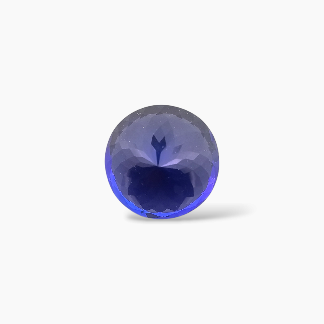 online Natural Blue Tanzanite Stone 10.7 Carats Round Cut (13 mm)
