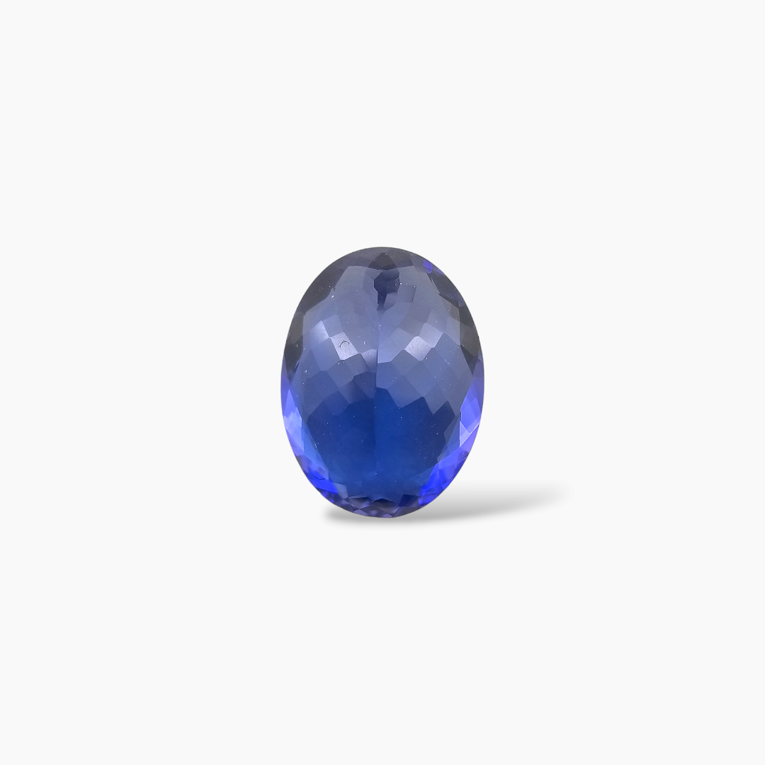 online Natural Blue Tanzanite Stone 7.55 Carats Oval Cut (19.7 x 11.1 mm) 