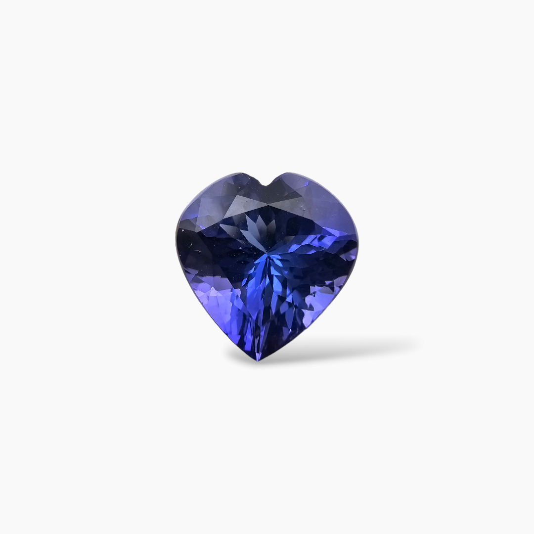 Natural Blue Tanzanite Stone 6.17 Carats Heart Cut (11.9 x 12 mm)