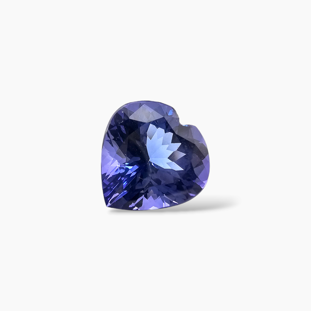 Natural Blue Tanzanite Stone 6.17 Carats Heart Cut (11.9 x 12 mm)