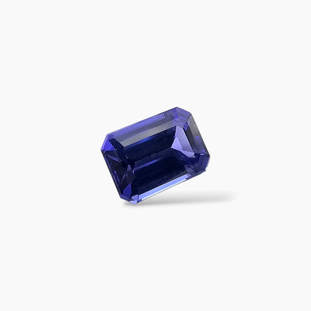 shop Natural Blue Tanzanite Stone 5.04 Carats Emerald Cut (11.7 x 8.3 mm)