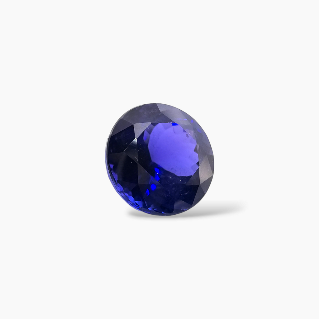 shop Natural Blue Tanzanite Stone 4.58 Carats Round Cut (10 mm)