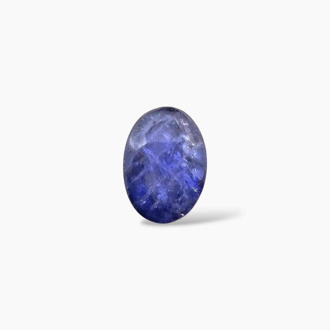 shop Natural Blue Tanzanite Stone 16.67 Carats Cabochon Cut (16.5 x 11.7 mm)