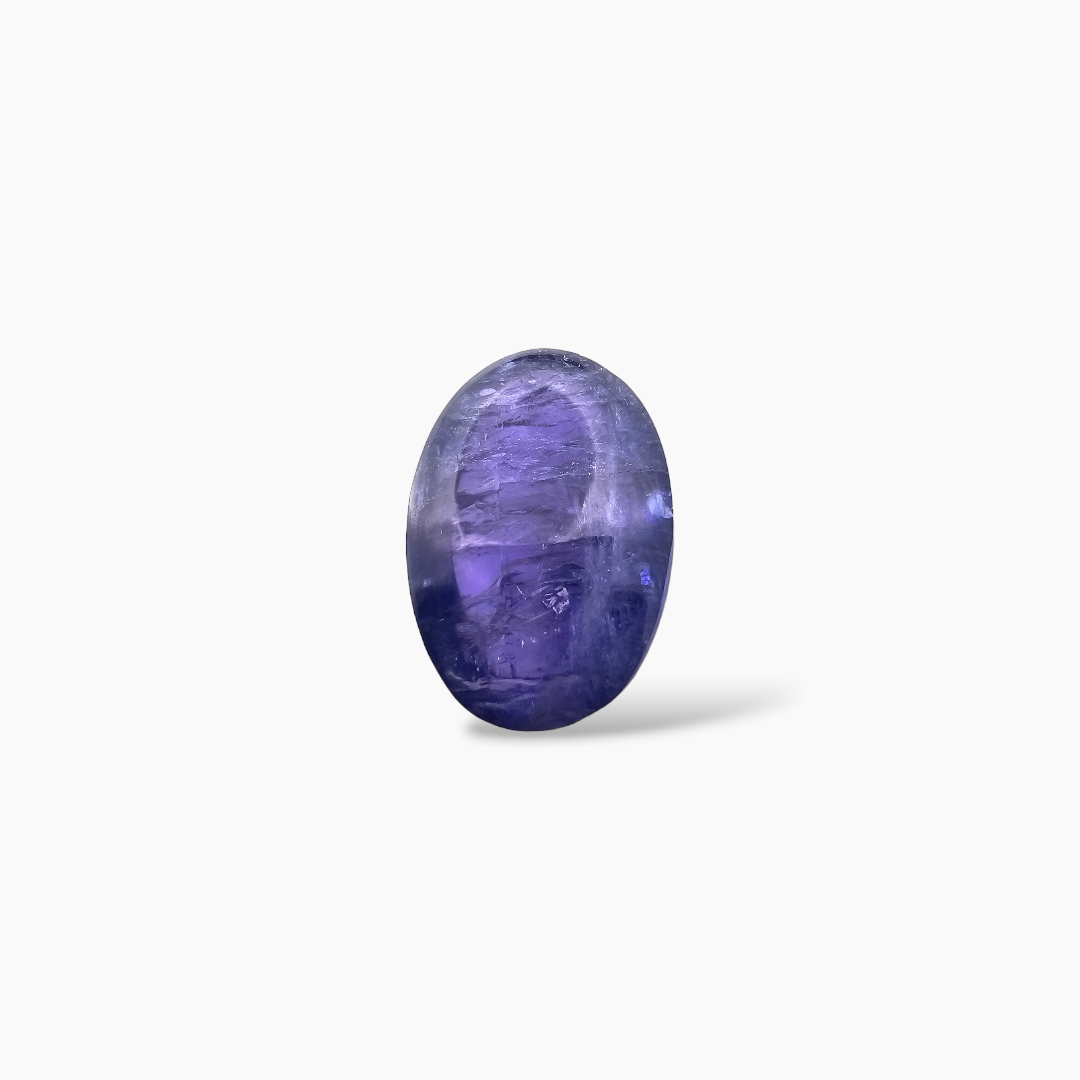 online Natural Blue Tanzanite Stone 30.58 Carats Cabochon Cut (22 x 15.5 mm)