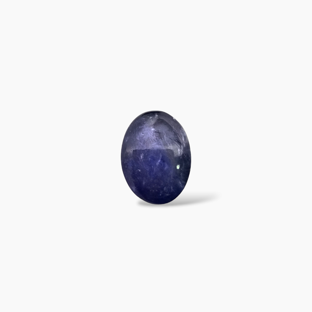 Natural Blue Tanzanite Stone 19.66 Carats Cabochon Cut (17.4 x 13 mm)