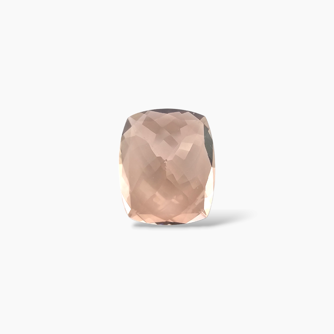 online Natural Peach Morganite Stone 4.59 Carats Cushion Cut (12 x 10 mm)