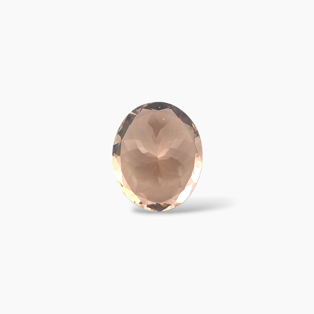 online Natural Peach Morganite Stone 4.32 Carats Oval Cut (10 x 12 mm)