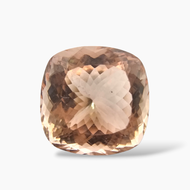 buy Natural Peach Morganite Stone 7.73 Carats Cushion Cut (12 mm)