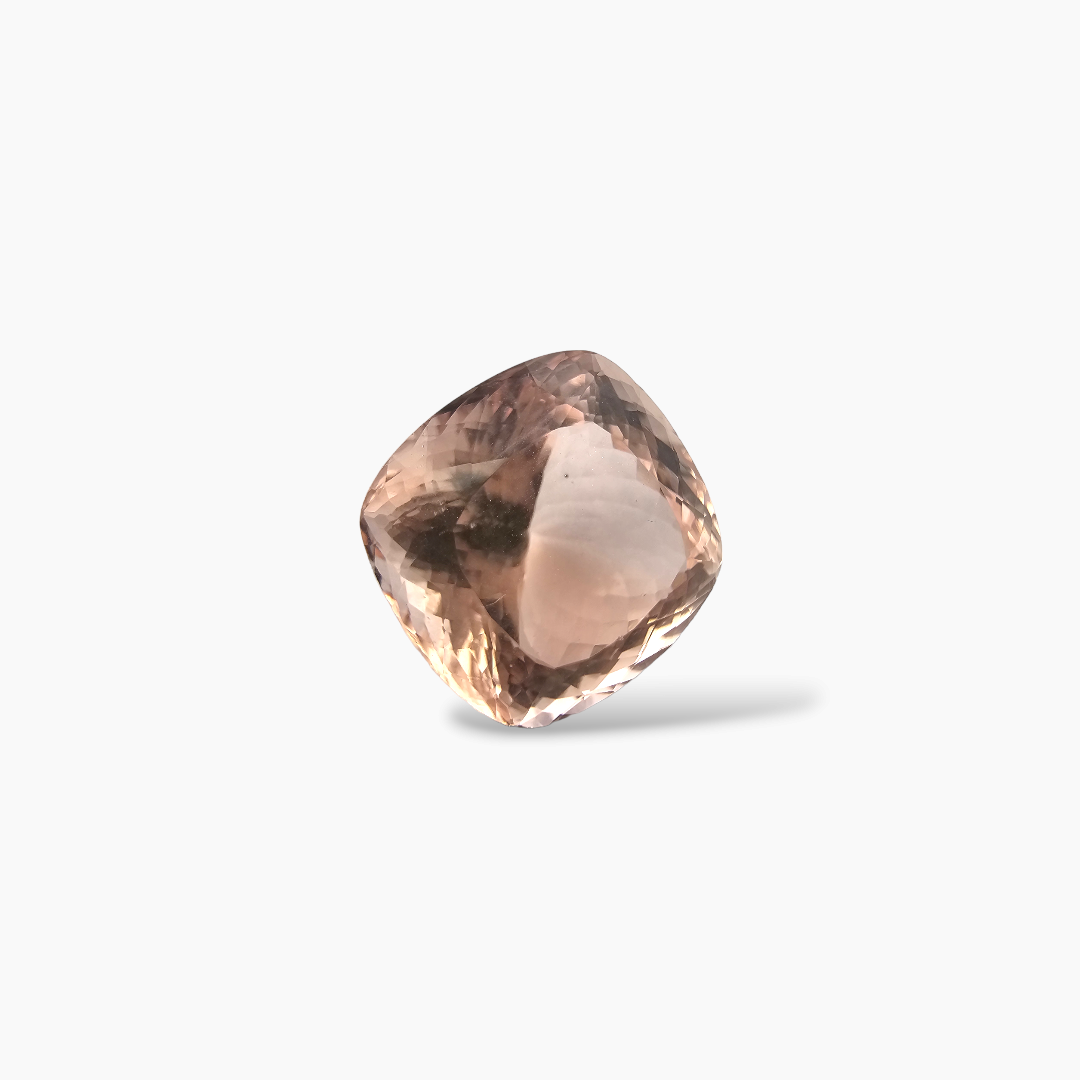shop Natural Peach Morganite Stone 7.73 Carats Cushion Cut (12 mm) 
