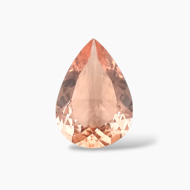 buy Natural Peach Morganite Stone 6.55 Carats Pear Cut (17.6 x 12 mm) 