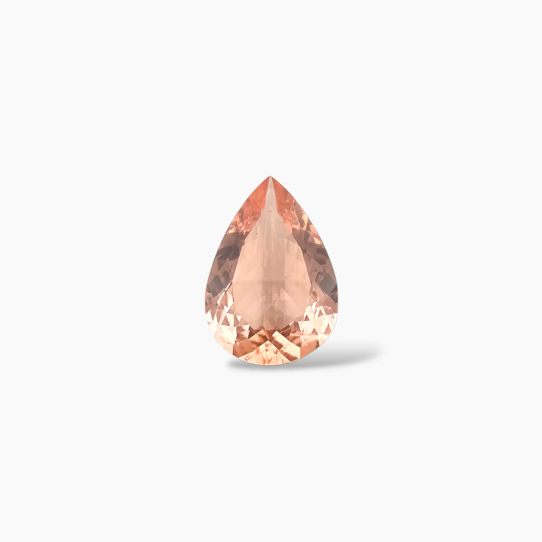 buy Natural Peach Morganite Stone 6.55 Carats Pear Cut (17.6 x 12 mm) 