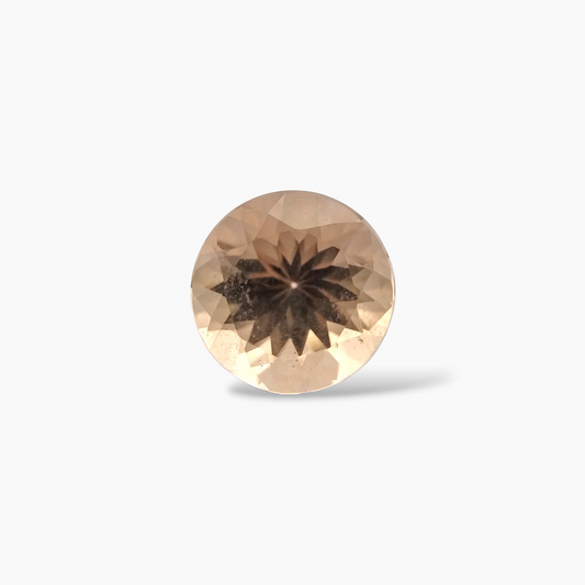 shop Natural Peach Morganite Stone 3.14 Carats Round Cut (9 mm)