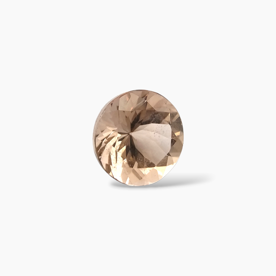 buy Natural Peach Morganite Stone 3.14 Carats Round Cut (9 mm)