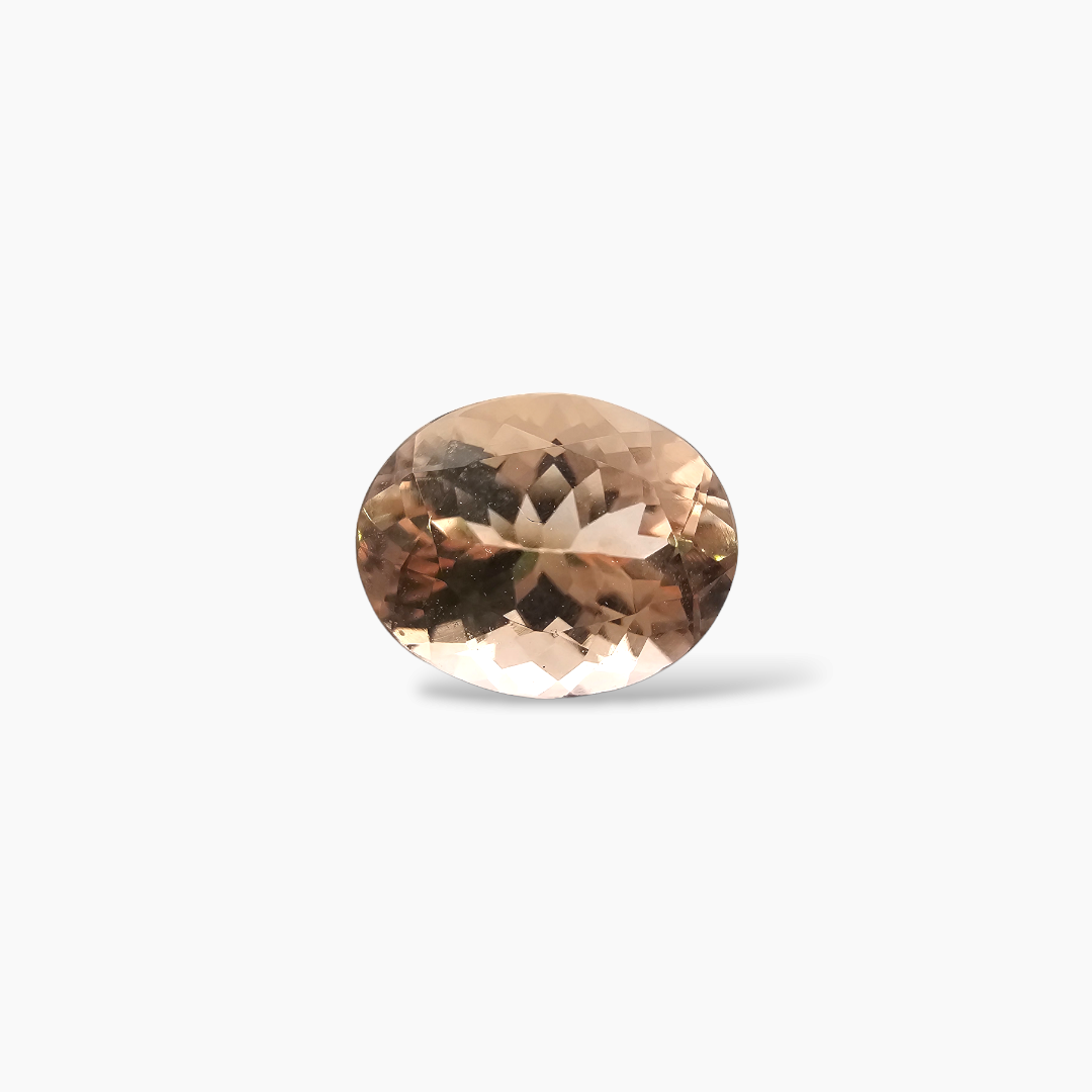 buy Natural Peach Morganite Stone 2.88 Carats Oval Cut ( 8x9 mm)