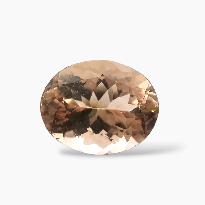 buy Natural Peach Morganite Stone 2.88 Carats Oval Cut ( 8x9 mm)
