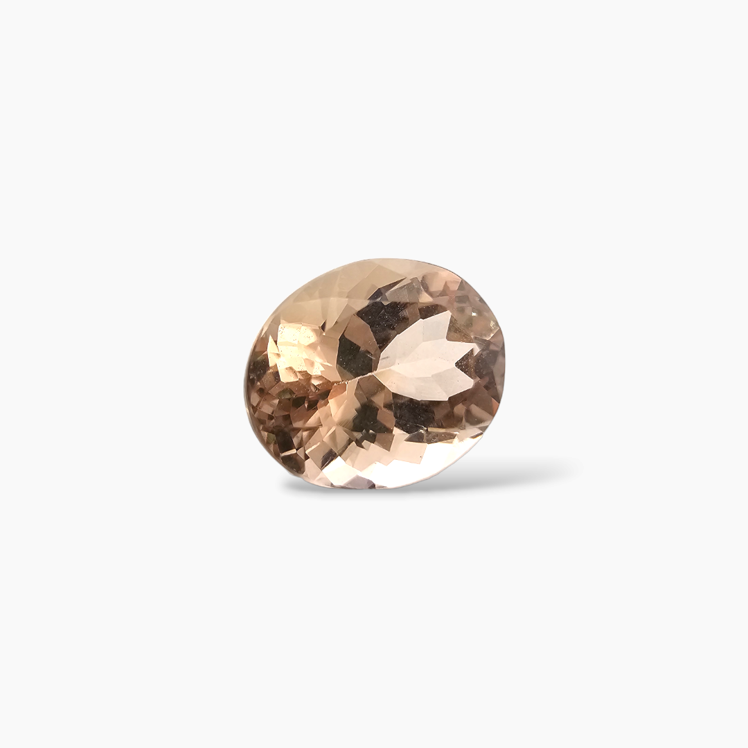 shop Natural Peach Morganite Stone 2.88 Carats Oval Cut ( 8x9 mm)