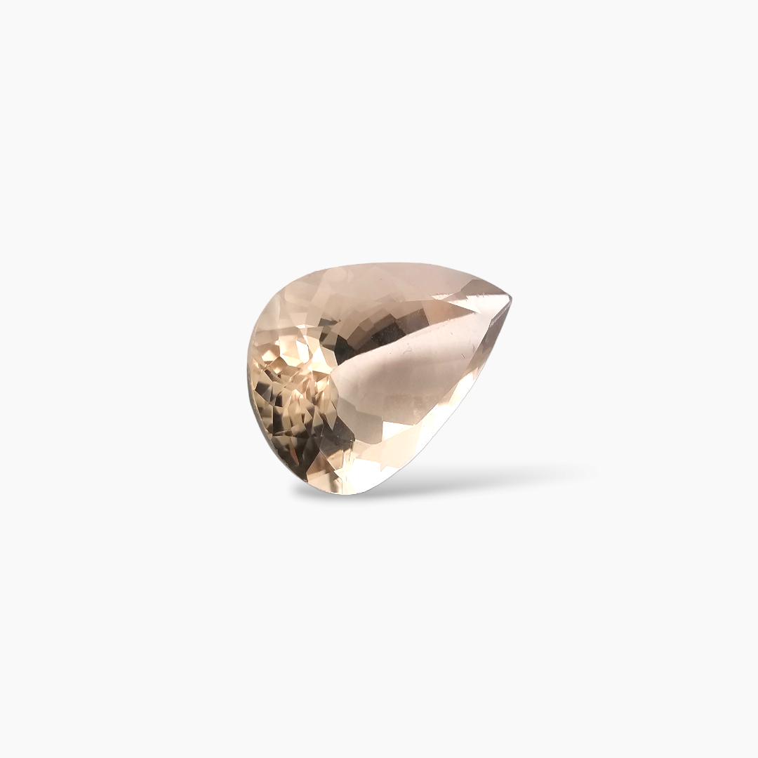 shop Natural Peach Morganite Stone 5.11 Carats Pear Cut (15 x 9.8 mm)