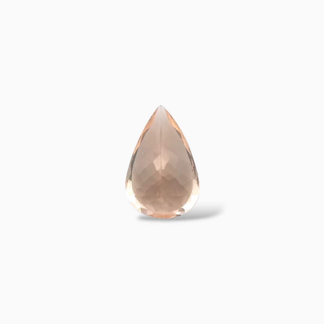 loose Natural Peach Morganite Stone 5.11 Carats Pear Cut (15 x 9.8 mm) 