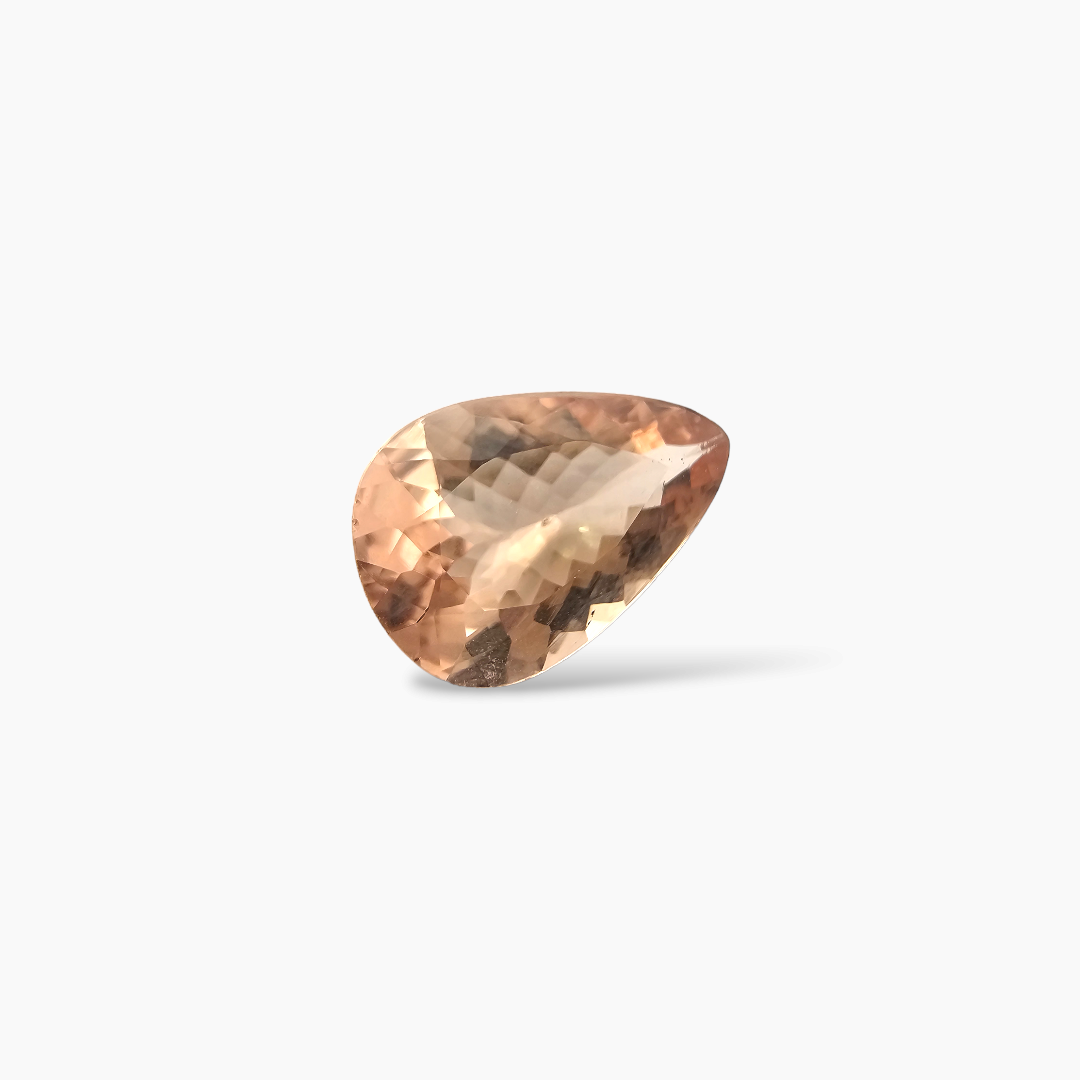 shop Natural Peach Morganite Stone 4.27 Carats Pear Cut (15x10 mm)