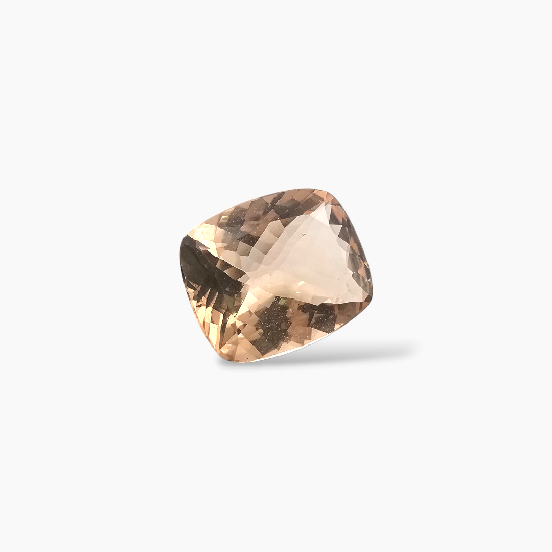shop Natural Peach Morganite Stone 4.60 Carats Cushion Cut (12x10 mm)